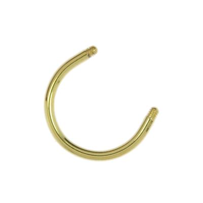 1.2mm Piercingstab Chirurgenstahl 316L Gold-Beschichtung (vergoldet)