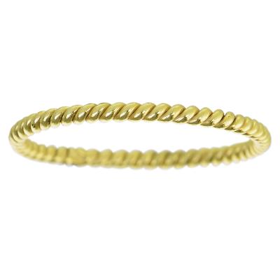 Silberring Silber 925 Gold-Beschichtung (vergoldet) Ewig Schlaufe Endlos Spirale Streifen Rillen Linien