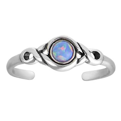 Zehenring Silber 925 Opal