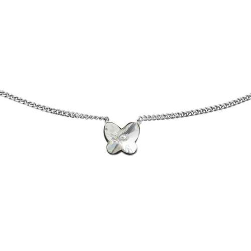 Kinder Halskette Silber 925 Premium Kristall Schmetterling Sommervogel