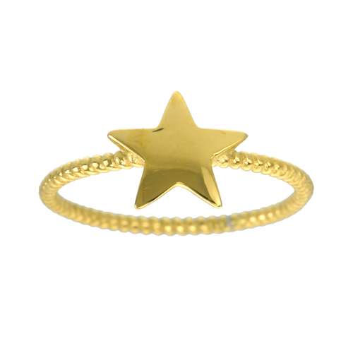 Edelstahlring Edelstahl PVD Beschichtung (goldfarbig) Spirale Stern