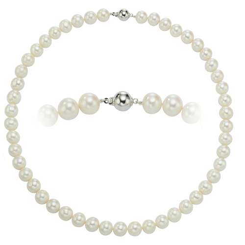 Chaîne de perles Argent 925 Perles d´eau douce