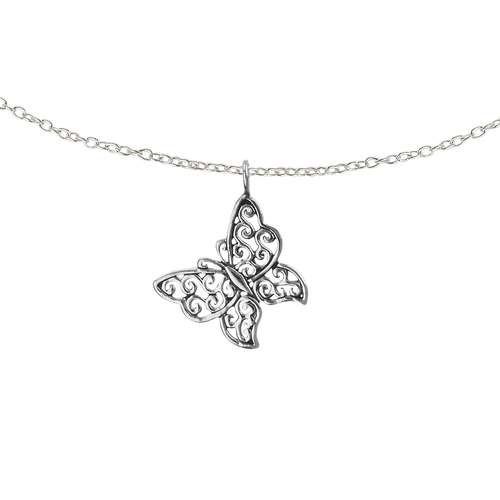 Kinder Halskette Silber 925 Schmetterling Sommervogel