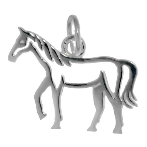 Kinder Halskette Silber 925 Pferd Hengst Fohlen