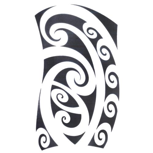 Fake-Tattoo Auf Papier gedruckte Farbe Hautverträglicher Klebstoff Tribal_Zeichnung Tribal_Muster Spirale