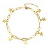 Anklet Stainless Steel PVD-coating (gold color) Star