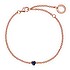 PAUL HEWITT Bracelet fin Argent 925 Zircon Revêtement PVD (couleur or) Coeur C?ur Amour