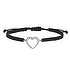 Beach bracelet Silver 925 Crystal nylon Heart Love
