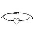 Beach bracelet Silver 925 nylon Heart Love