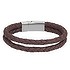 Bracelet Leather Stainless Steel Eternal Loop Eternity