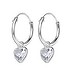 Kids earrings Silver 925 zirconia Heart Love