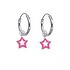 Kids earrings Silver 925 Enamel Star