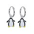 Kids earrings Silver 925 Enamel Penguin