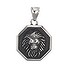 Stainless steel pendant Stainless Steel Black PVD-coating Lion