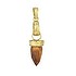 Stone pendant Stainless Steel Gold-plated Tiger´s eye