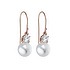 Earrings Silver 925 Synthetic Pearls zirconia Gold-plated