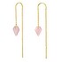 Shrestha Designs Dangle earrings Silver 925 Gold-plated Rose quartz