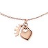 Neck jewelry Stainless Steel PVD-coating (gold color) Crown Heart Love