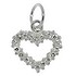 Small silver pendant Silver 925 Crystal Heart Love