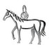 Piccolo pendente in argento Argento 925 Cavallo Equino Stallone