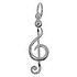 Kleine zilveren hanger Zilver 925 Muziek Muzieksleutel Gitaar