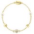 Bracelet Argent 925 Cristal premium Revêtement d´or (doré) Perle synthétique de haute qualité avec noyau en cristal