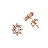 Ear studs Silver 925 zirconia PVD-coating (gold color) Star