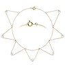 Chaînette de pied Argent 925 Perle synthétique Revêtement d´or (doré) Triangle