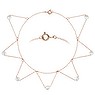 Fusskettchen Silber 925 Synthetische Perle Gold-Beschichtung (vergoldet) Dreieck
