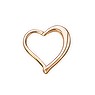 oorpiercing Chirurgisch staal 316L PVD laag (goudkleurig) hart liefde Heartilage