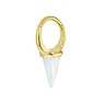 Piercing orecchio Metallo chirurgico 316L Rivestimento PVD (colore oro) Synthetic opal Goccia Forma_di _goccia