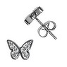 Kids earrings Surgical Steel 316L Crystal Butterfly