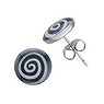 Earrings Stainless Steel Epoxy Spiral