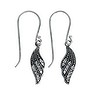 Dangle earrings Silver 925 zirconia Wings