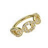 Gold Ear Jewellery 18K Gold Premium zirconia Eternal Loop Eternity