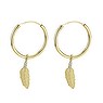 Gold Ear Jewellery 14K Gold Lab grown diamond Feather
