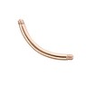 Barretta piercing Metallo chirurgico 316L Rivestimento PVD (colore oro)