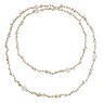 Perlen-Halskette Perlmutter Süsswasserperle Glas Baumwolle