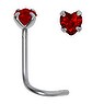 Nose piercing Surgical Steel 316L zirconia Heart Love