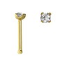 Nose piercing Surgical Steel 316L Gold-plated Crystal