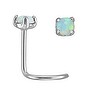 Nose piercing Surgical Steel 316L Synthetic opal