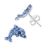 Kids earrings Silver 925 Crystal Dolphin