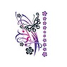 Fake-Tattoo Colore stampato su carta Adesivo amico della pelle Fiore Farfalla Foglia Disegno_floreale