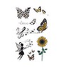 Fake-Tattoo Auf Papier gedruckte Farbe Hautverträglicher Klebstoff Blume Fee Schmetterling Sommervogel
